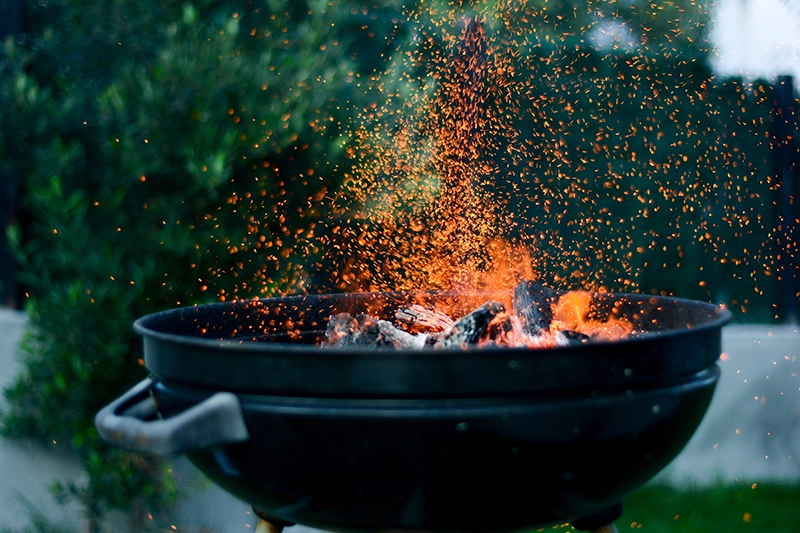 Barbecue au charbon de bois